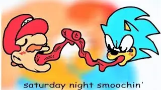 FNF Mario and Sonic Kissing Saturday Night Smoochin'