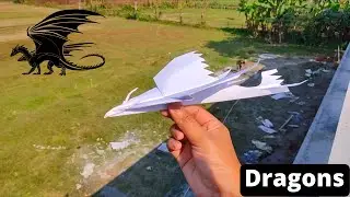 How To Make A Dragon Paper Airplane | Best dragon paper plane