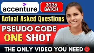 Accenture Technical Assessment Questions | Accenture Pseudo Codes Questions 2026 Batch 