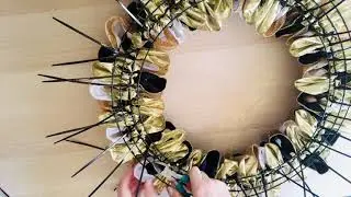 How to Make a Ribbon Wreath Tutorial - EASY