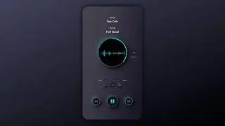 Neumorphic sound app design - Adobe XD
