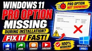 How To Fix Unable to Select Windows 11 Pro Edition During Clean Installation.