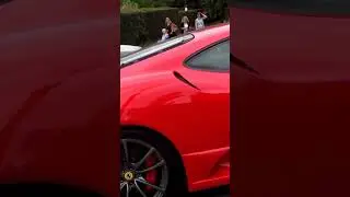 Cyclist not impressed by Ferrari acceleration!