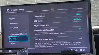 How to change Nintendo Switch screen size when in docked mode