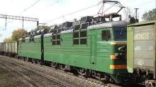 Электровозы ВЛ80С-1268 + ВЛ80С-2497 с грузовым поездом