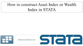 How to construct Asset Index or Wealth Index in STATA