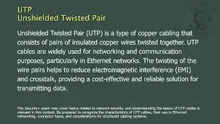 UTP - Unshielded Twisted Pair