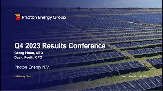 Photon Energy Group | Q4 2023 Results