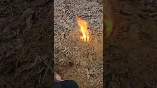 Rocket Stove in a dirt mound 🔥 mini Dakota Fire Hole - great for cooking with very little fuel