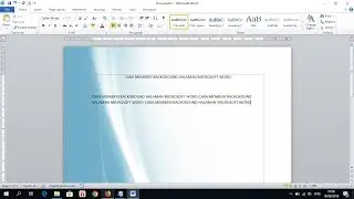Cara Mengganti Background Halaman Word