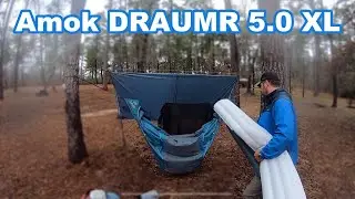 AMOK DRAUMR 5.0 XL / FIRST Time CAMPING in the RAIN! #hammockcamping