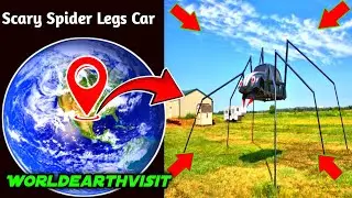 🤯 Scary spider legs car on google maps and google earth 🌎 #viralvideo #googleearth #worldearthvisit