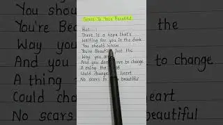 Scars To Your Beautiful song lyrics ~ #song #love #lyrics #lyricvideo