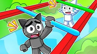 ¡GRAY y WENDA pero El PRIMERO en CAER PIERDE en Roblox! (sprunki)