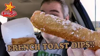 BREAKFAST TIME! Trying Carl's Jr French Toast Sticks (Dips)