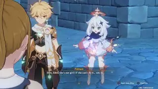 Paimon: Ellin, Ellin, she's our girl! If she can't do it... hilichurl! (Genshin Impact)
