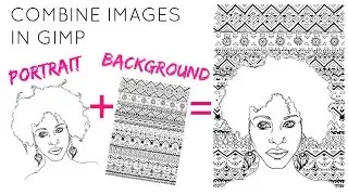 How to Combine Two Images in GIMP || Making a Coloring Book Page