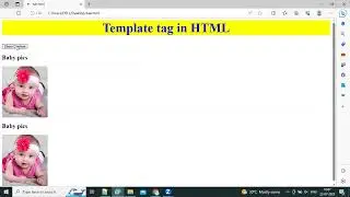 How to hide and show content using template tag in HTML