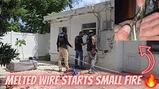 AC wiring is all wrong and causes melting wire and small electrical fire!