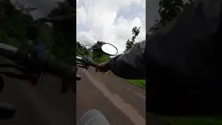 A short ride of driving bike downhill in ghat