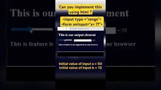 Amazing HTML forms output with range and number based input 
