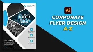 How to Create Corporate Flyer Design in Illustrator | Illustrator Tutorial