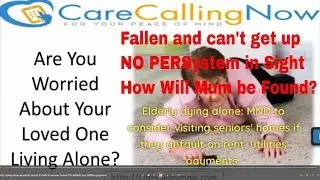 Elderly dying alone found by visits to seniors home if in default rent utilities payment
