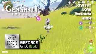 Genshin Impact v3.3 (All Settings) | Intel Core i5 10500H | 8GB RAM | GTX 1650 MAX-Q