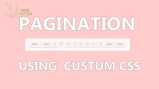 Design pagination using custom css | pagination customization | Custom pagination