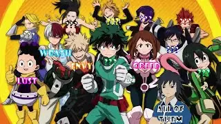 7 Deadly Sins as Anime Characters (Class 1-A) #myheroacademia #anime #sevendeadlysins #giyu