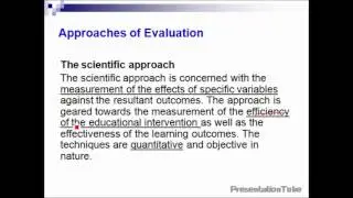 Evaluation in Education