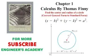 Find the center and radius of a circle (Convert General Form to Standard Form) -  Engineers Academy
