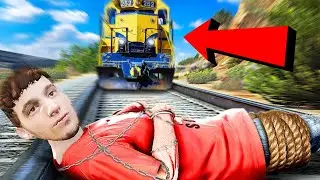 10 SANİYE SONRA TREN BENİ EZECEK 🥵💀 GTA 5 GERÇEK HAYAT
