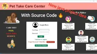 Simple java project using Jframe, NetBeans, Mysql database |Pet take care center in 2021