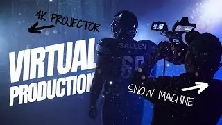 Virtual Production Football Hype Video Trailer Using a 4K Projector