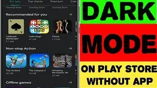 Dark mode on play store without any app. Run play store dark mode.