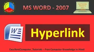 How To Insert Hyperlink.| Hyperlink In Word.| MS Word 2007.||