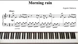 Morning Rain - Lyrical music - Piano Tutorial - Avgusta Udartseva
