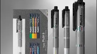 Japan Pentel Pencil Lead Holder and Lead Set, Multi 8 Set