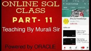 Oracle online class murali sir 11