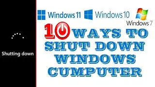 10 Shorcut Ways To Shutdown Windows Computer Using Shortcut | Windows 11 | Windows 10 | Windows 7