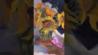 Подсолнухи в процессе 🌼 #oilpainting #painting #живопись #живописьмаслом #маслянаяживопись #art