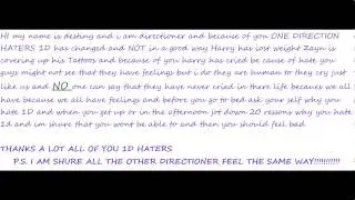 a video for 1d haters