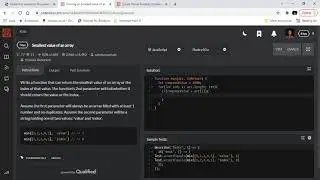Kata 2 on Codewars.com : Smallest value of an array (Javascript)