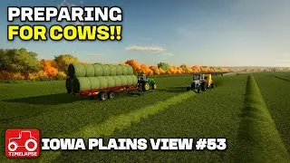 PREPARING FOR COWS!! Iowa Plains View FS22 Timelapse Farming simulator 22 Ep 53