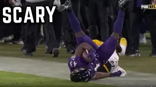 Justice Hill KNOCKED OUT after SCARY HIT | 2024 Ravens vs Steelers