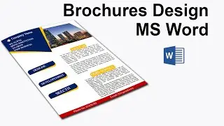 How to make Pamphlet Design in Ms word Tutorial | Pamphlet Design in ms word