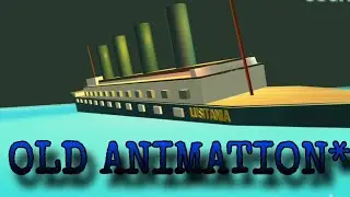 RMS LUSITANIA sinking. Old animation.