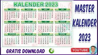 desain Template master kalender 2023 dengan coreldraw | gratis download