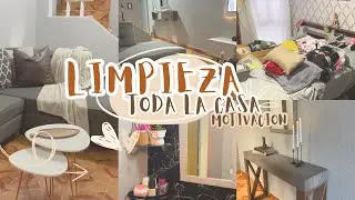 MOTÍVATE A LIMPIAR TU HOGAR 🏠 LIMPIANDO TODA  LA CASA muy sucia